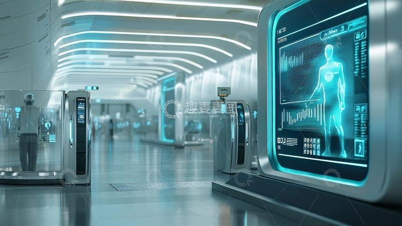 高清大图下载【趣麦麦图】未来科技感医院走廊