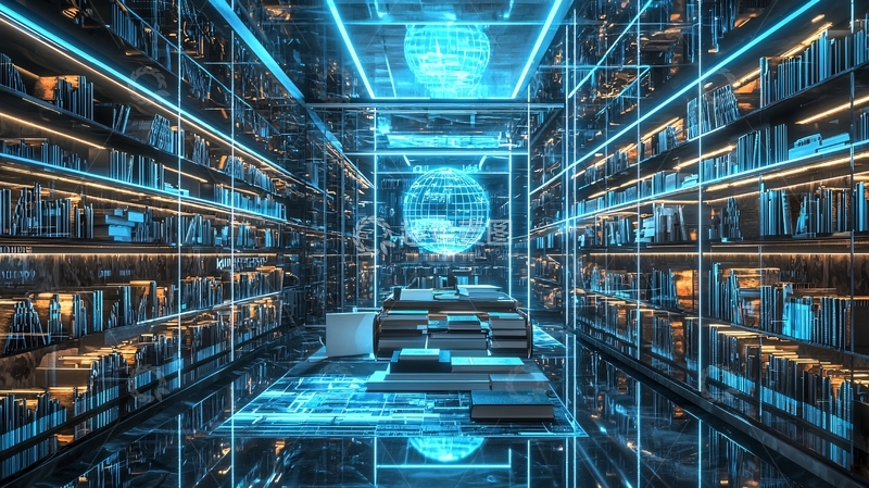 高清大图下载【趣麦麦图】未来科技图书馆