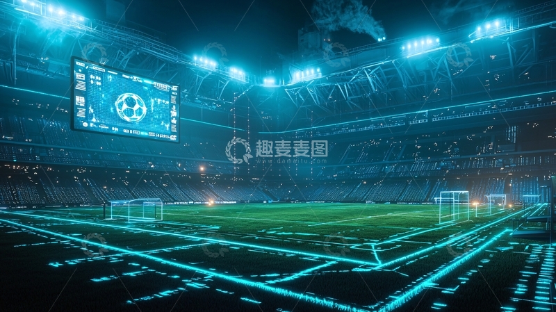 高清大图下载【趣麦麦图】未来科技感足球场