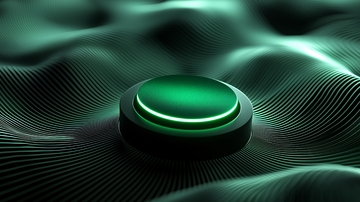 绿色按钮位于波纹背景