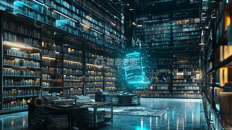 高清大图下载【趣麦麦图】未来感图书馆