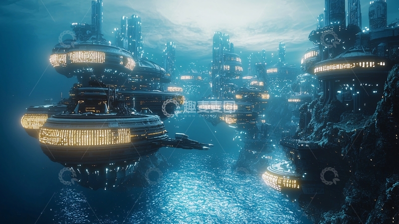 高清大图下载【趣麦麦图】深海未来城市