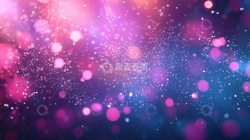 高清大图下载【趣麦麦图】梦幻粉色紫色光斑背景