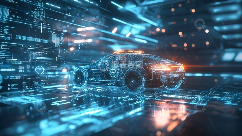 高清大图下载【趣麦麦图】未来科技感警车