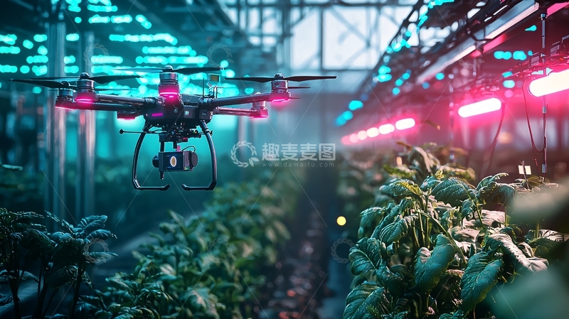 高清大图下载【趣麦麦图】智能温室航拍