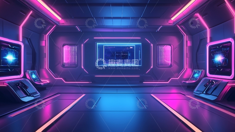 高清大图下载【趣麦麦图】科幻未来感走廊