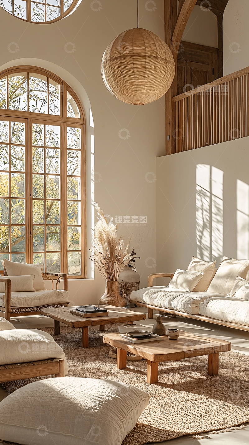 高清大图下载【趣麦麦图】阳光照进客厅的窗户