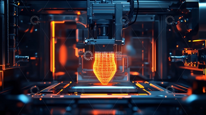 高清大图下载【趣麦麦图】未来科技感3D打印机