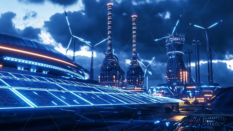 高清大图下载【趣麦麦图】未来科技感工厂