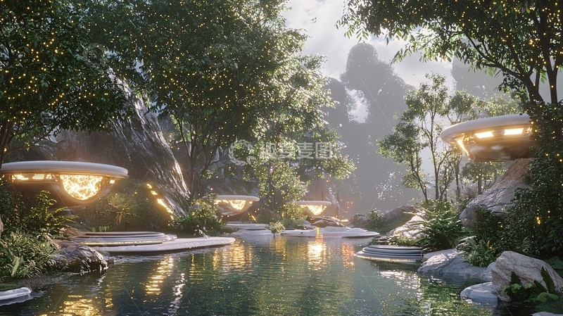 高清大图下载【趣麦麦图】未来森林
