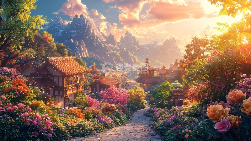 高清大图下载【趣麦麦图】美丽田园风光