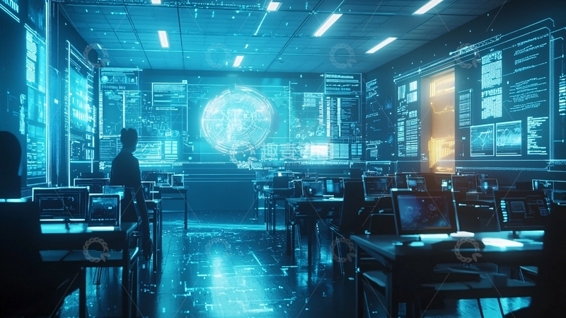 高清大图下载【趣麦麦图】未来科技感控制中心