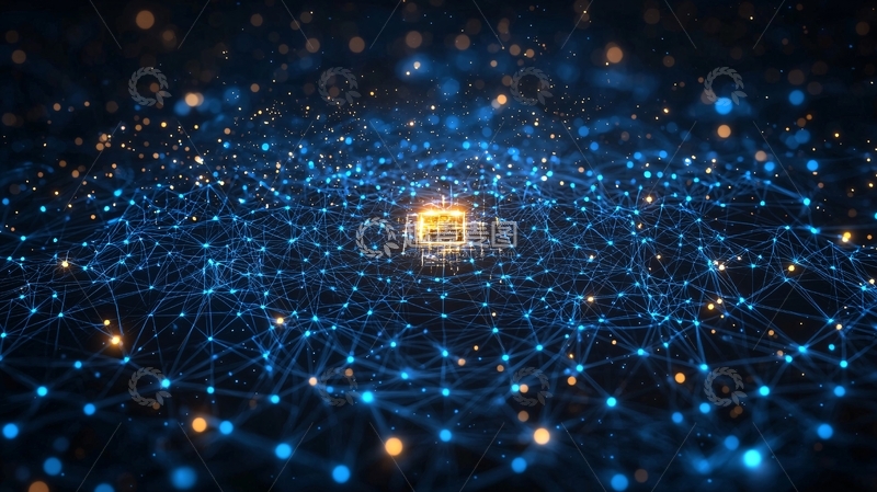 高清大图下载【趣麦麦图】科技感互联中心芯片