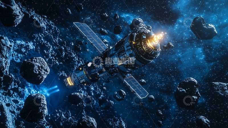 高清大图下载【趣麦麦图】太空采矿