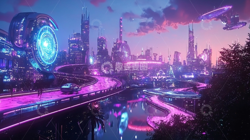 高清大图下载【趣麦麦图】未来都市