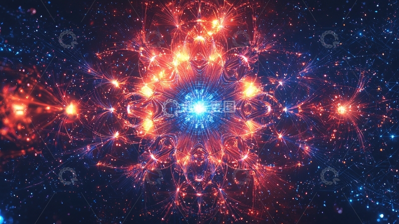 高清大图下载【趣麦麦图】星云般火焰绽放的宇宙中心