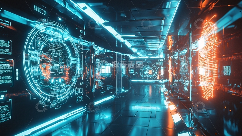 高清大图下载【趣麦麦图】未来科技感走廊