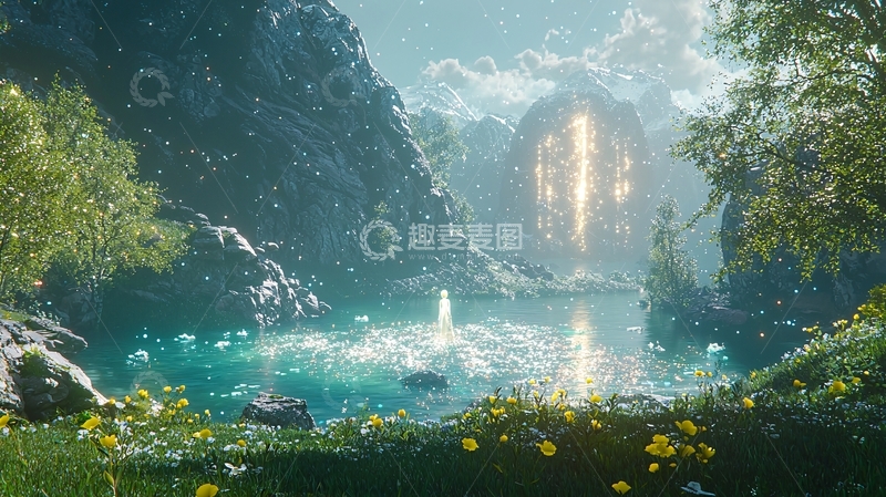 高清大图下载【趣麦麦图】梦幻峡谷仙境