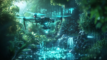 无人机航拍森林