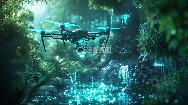 高清大图下载【趣麦麦图】无人机航拍森林