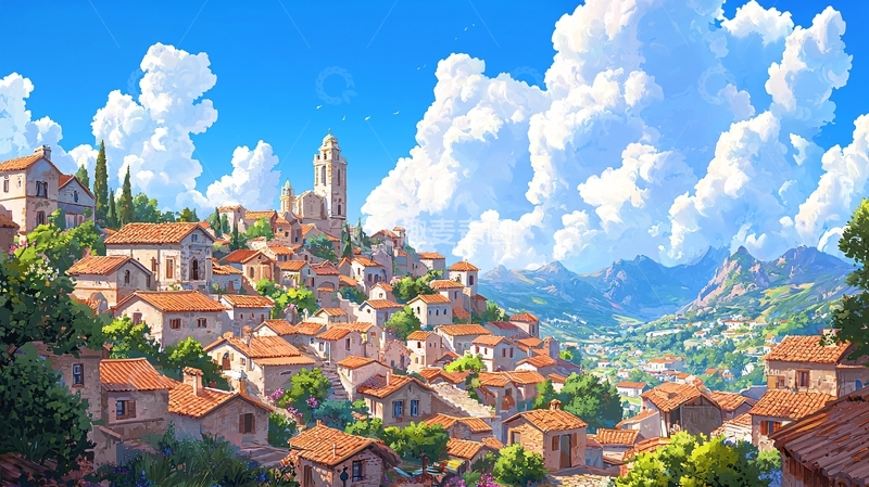 高清大图下载【趣麦麦图】托斯卡纳乡村风景