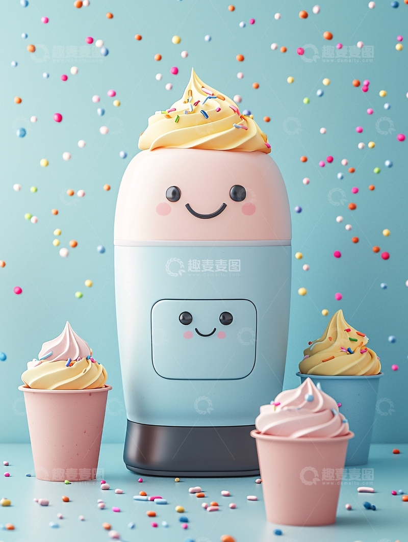 高清大图下载【趣麦麦图】卡通冰淇淋甜点
