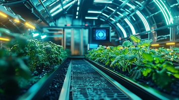 未来科技感温室