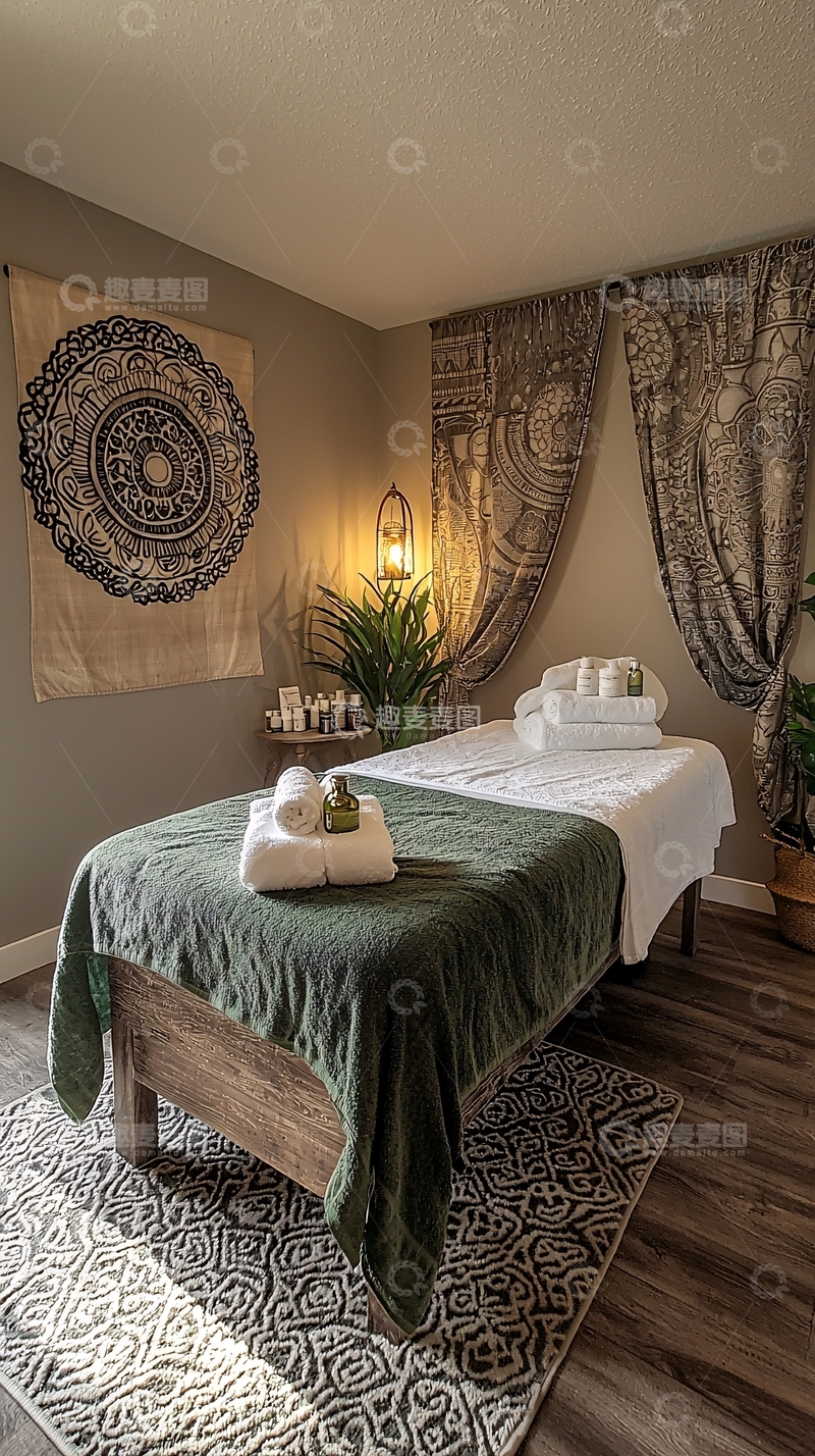 高清大图下载【趣麦麦图】按摩床舒适的房间