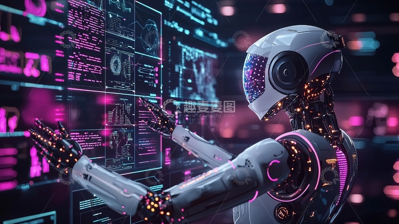 高清大图下载【趣麦麦图】机器人操作数据面板