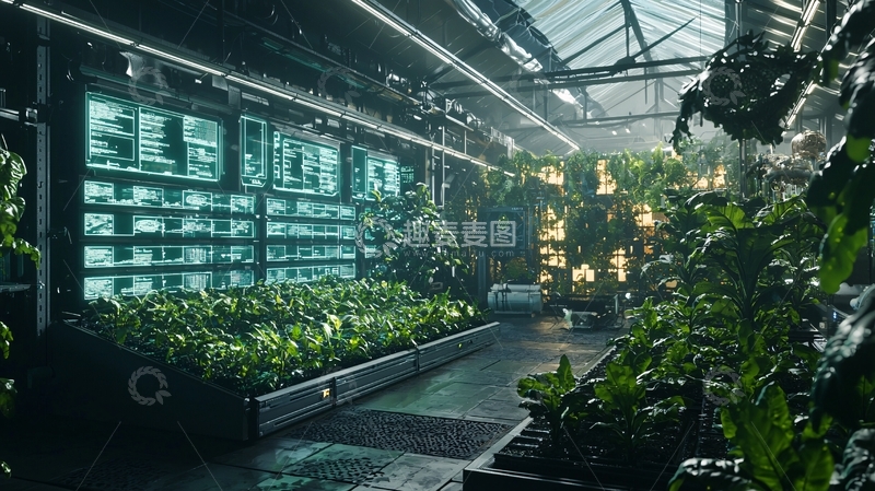 高清大图下载【趣麦麦图】未来科技感植物园