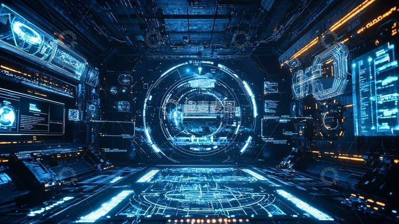 高清大图下载【趣麦麦图】未来科技感飞船内部