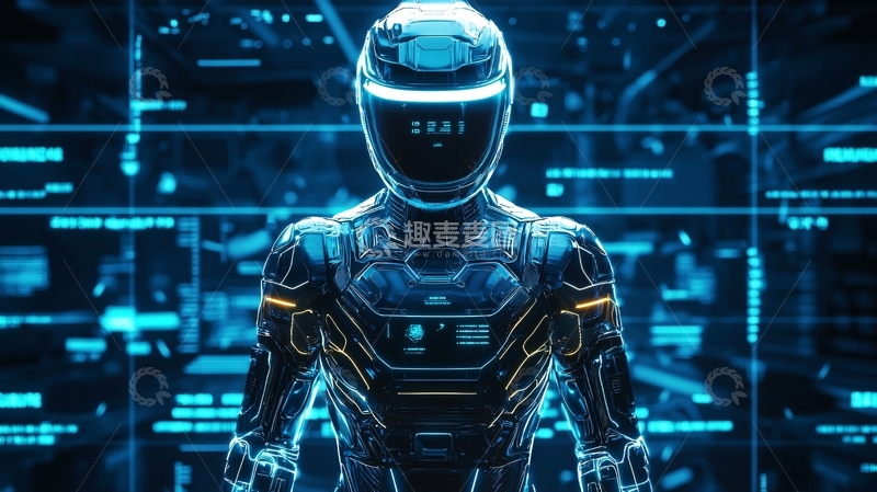高清大图下载【趣麦麦图】未来科技感机器人