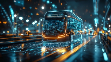 未来科技感公交车