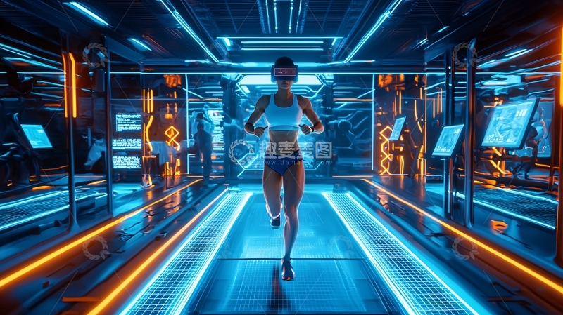 高清大图下载【趣麦麦图】未来科技健身房