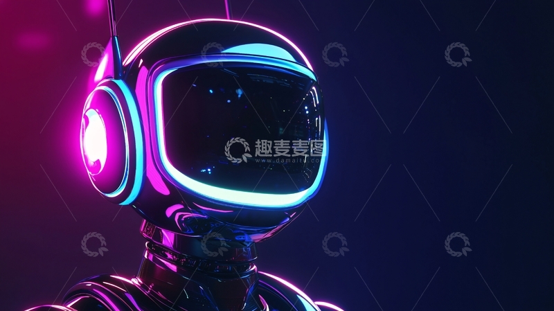 高清大图下载【趣麦麦图】复古未来机器人