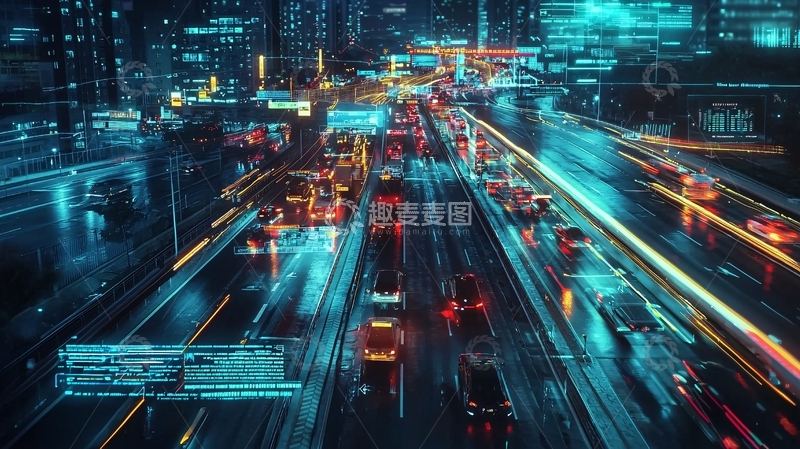 高清大图下载【趣麦麦图】未来城市夜景25