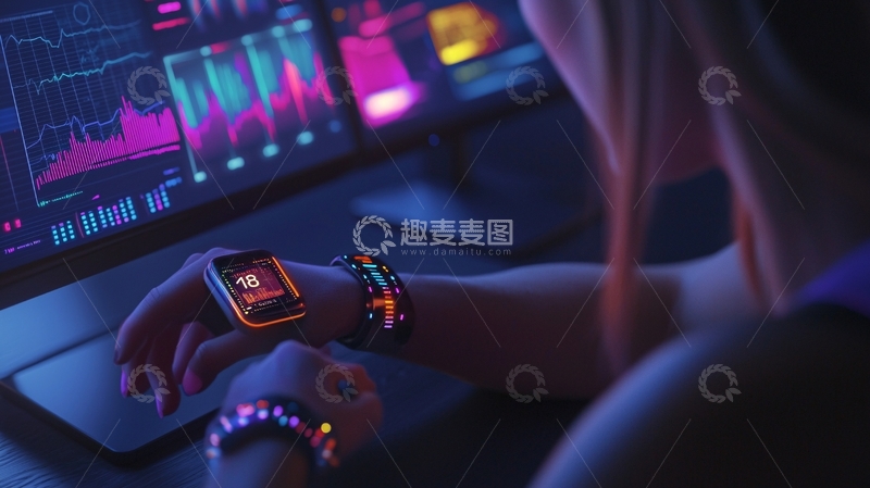 高清大图下载【趣麦麦图】科技女性