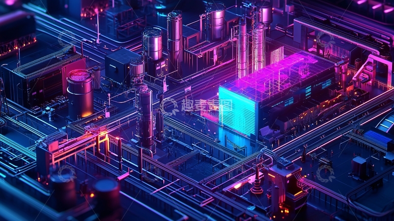 高清大图下载【趣麦麦图】未来科技感工厂