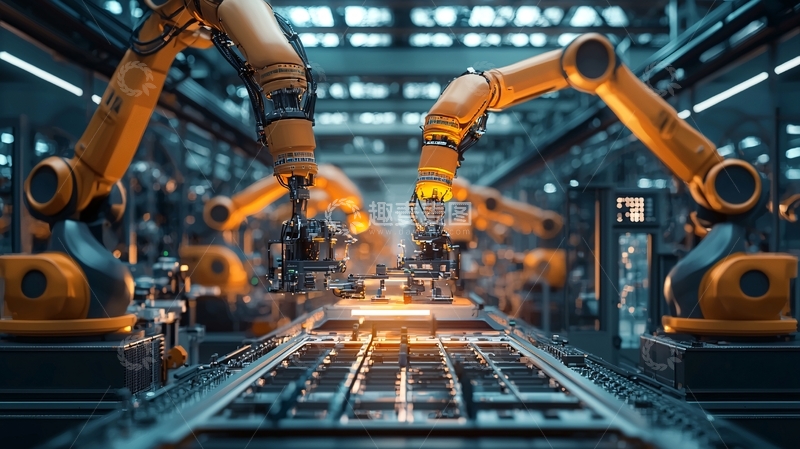 高清大图下载【趣麦麦图】智能工厂自动化生产线