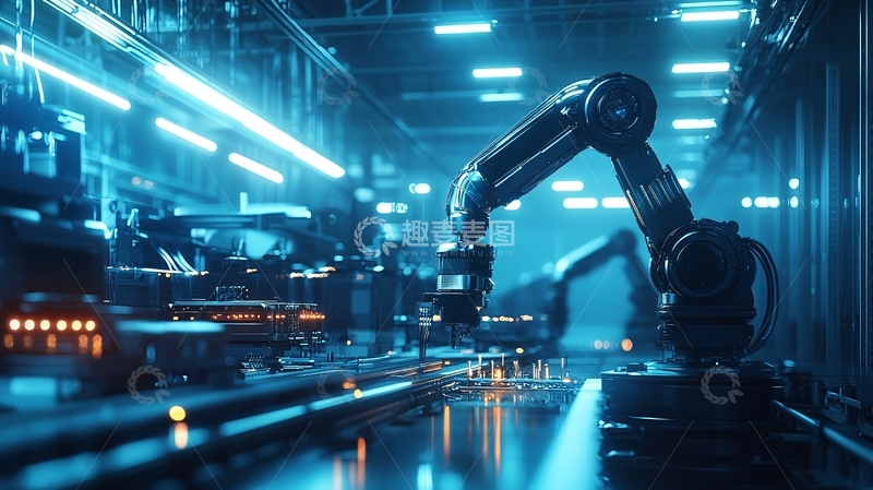 高清大图下载【趣麦麦图】智能工厂夜景
