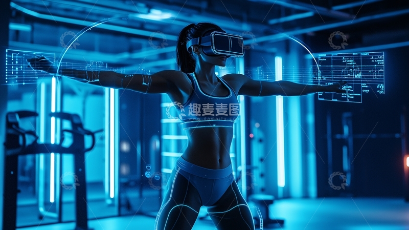高清大图下载【趣麦麦图】虚拟健身