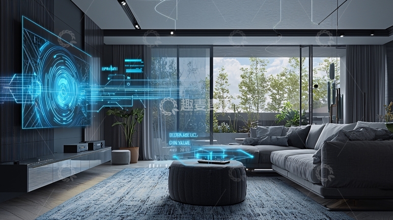 高清大图下载【趣麦麦图】智能家居客厅