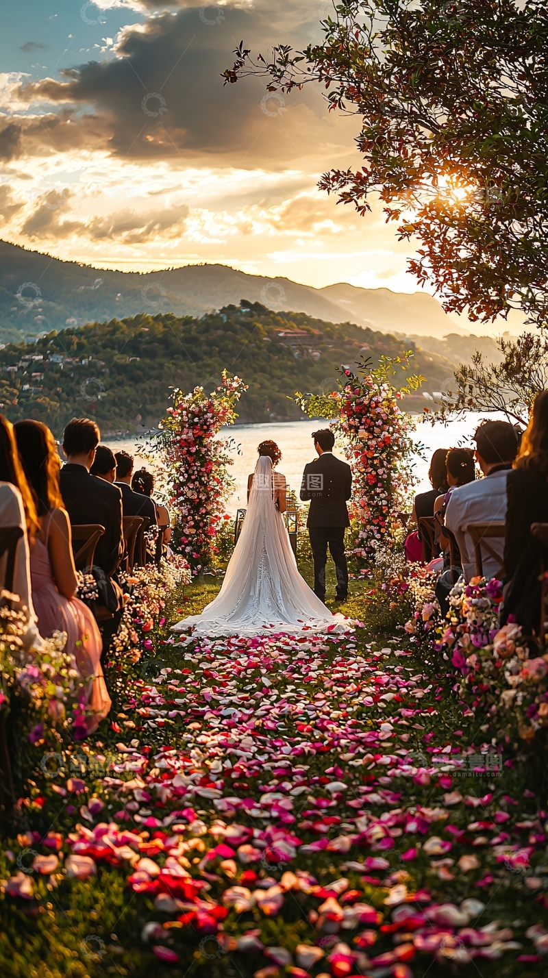 高清大图下载【趣麦麦图】湖边婚礼