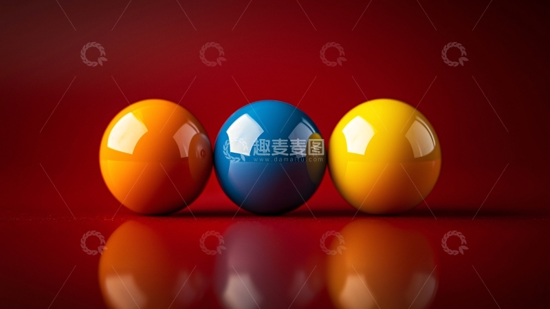 高清大图下载【趣麦麦图】色彩鲜艳的三个球体