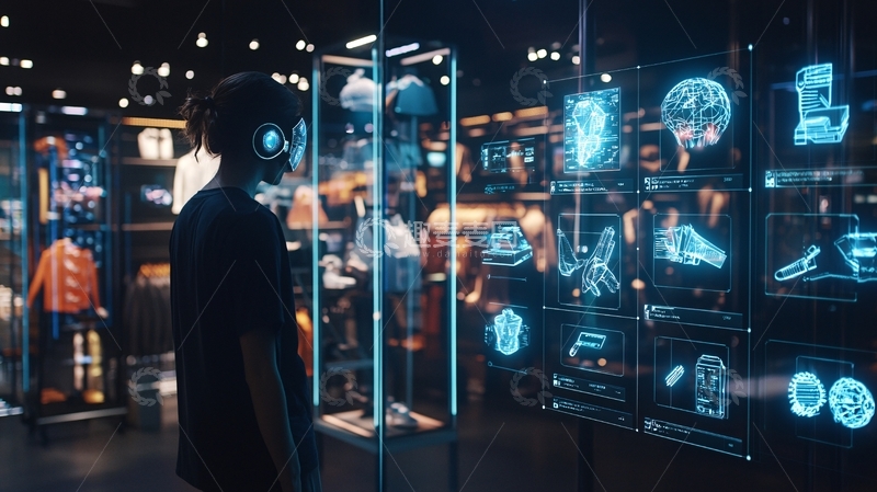 高清大图下载【趣麦麦图】未来科技购物体验