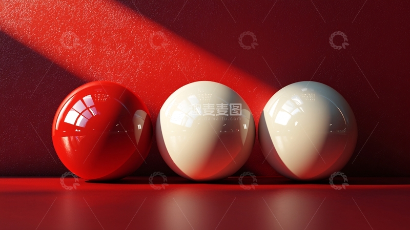 高清大图下载【趣麦麦图】红白球体