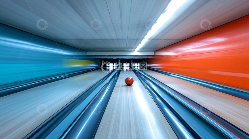 高清大图下载【趣麦麦图】保龄球道上的运动轨迹