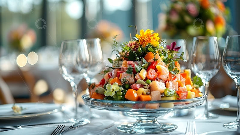 高清大图下载【趣麦麦图】精致摆盘沙拉