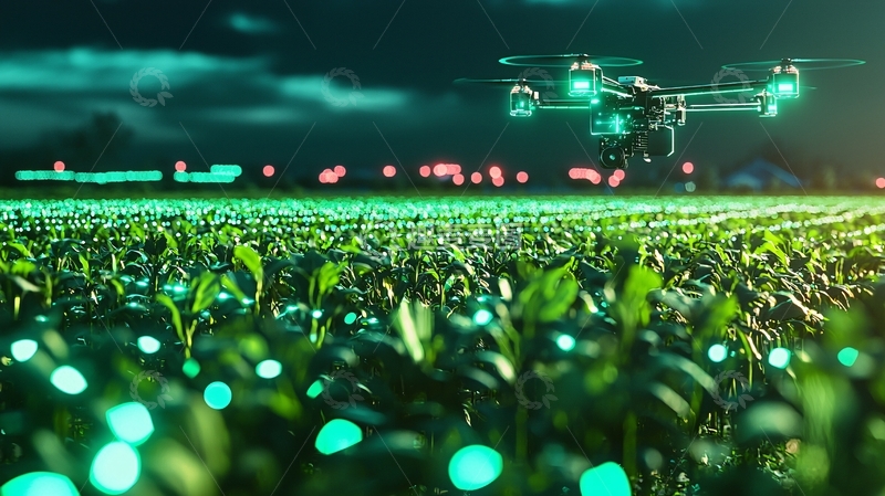 高清大图下载【趣麦麦图】智能农业无人机