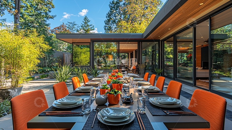 高清大图下载【趣麦麦图】户外长桌宴会场景